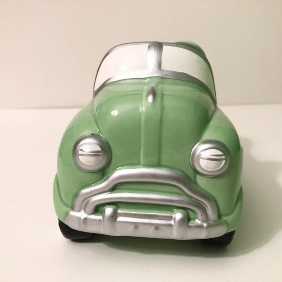 Vtg NAPCO Green Pedal Car Ceramic Planter Candy Dish - Picture 9 of 14